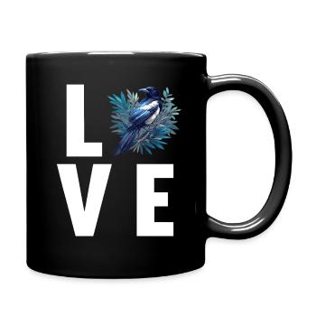 Elstern Elster - Tasse einfarbig - Schwarz - Rechts