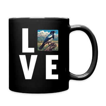 Elstern Elster - Tasse einfarbig - Schwarz - Rechts