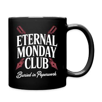 Club du Lundi Éternel : Paperasse - Mug uni - noir - Droite