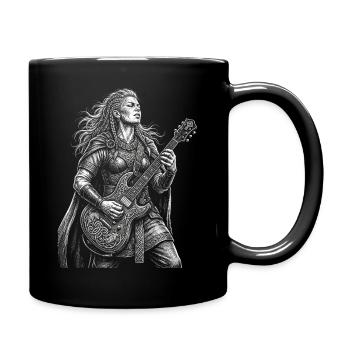 Boudicca/Boudica spielt E-Gitarre - Tasse einfarbig - Schwarz - Rechts