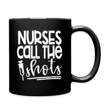 Die Krankenschwestern bestimmen das Sagen - Tasse einfarbig - Schwarz - Rechts