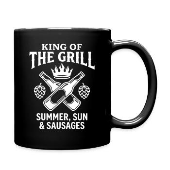 King of the Grill Soleil d’été et saucisses - Mug uni - noir - Droite