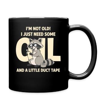 Waschbär nicht altes Klebeband-Tee - Tasse einfarbig - Schwarz - Rechts