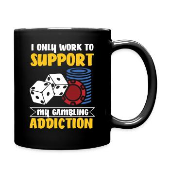 Casino poker kartenspiel glücksspiel - Tasse einfarbig - Schwarz - Rechts