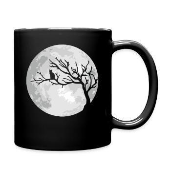 Lune de Chat Lune d’Halloween - Mug uni - noir - Droite