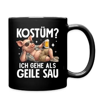  Kostüm Ich Gehe Als Geile Sau Mallorca Malle - Tasse einfarbig - Schwarz - Rechts