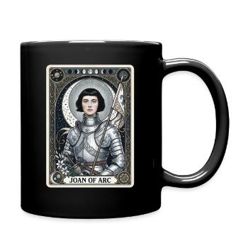Joan of Arc Tarot Card - Full Colour Mug - black - Right