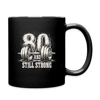 Bodybuilding 80 Geburtstag Gym Männer Fitness - Tasse einfarbig - Schwarz - Rechts