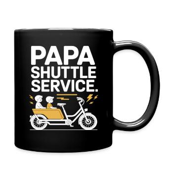 Papa Shuttle Service Cargo Bike Papa - Full Colour Mug - black - Right