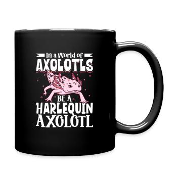 Be a Harlequin Axolotl - Full Colour Mug - black - Right