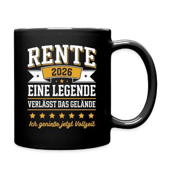 Rentnerin Rentner Pension Pensionierung Rente 2026 - Tasse einfarbig - Schwarz - Rechts
