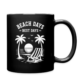 Journées à la plage Meilleures journées Vacances d’été au bord de la mer - Mug uni - noir - Droite
