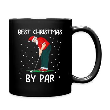 Golfende Weihnachtsmann durch Par - Tasse einfarbig - Schwarz - Rechts