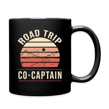 Commandant de voyage sur la route - Mug uni - noir - Droite