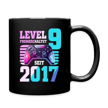 9. Geburtstag Junge Mädchen 2017 Gaming Level 9 - Tasse einfarbig - Schwarz - Rechts