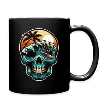 Le Crâne de Surf - Mug uni - noir - Droite