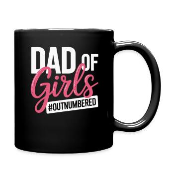 Papa des filles en infériorité numérique Papa fille - Mug uni - noir - Droite