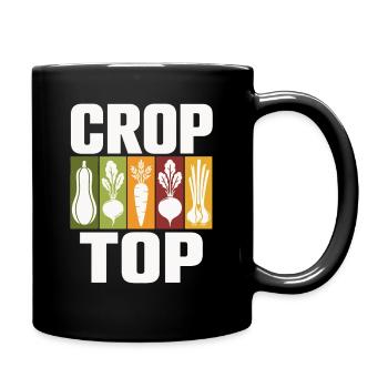 Gemüse Icons Crop Top Design - Tasse einfarbig - Schwarz - Rechts