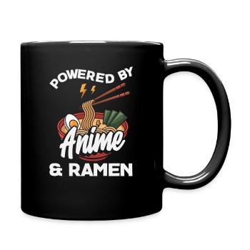 Powered By Anime Und Ramen Nudel Fan - Tasse einfarbig - Schwarz - Rechts