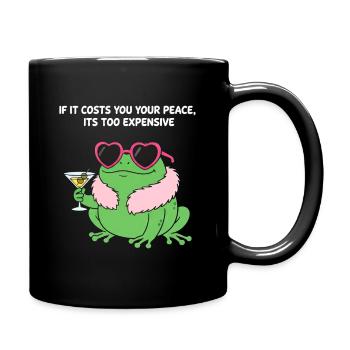 Friedlicher Frosch-Martini - Tasse einfarbig - Schwarz - Rechts