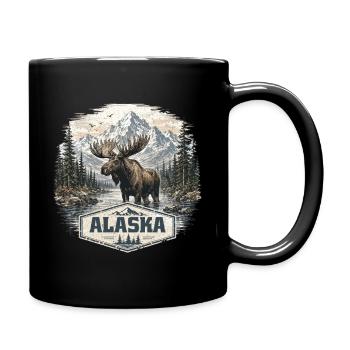 L’orignal d’Alaska Adore l’Alaska - Mug uni - noir - Droite
