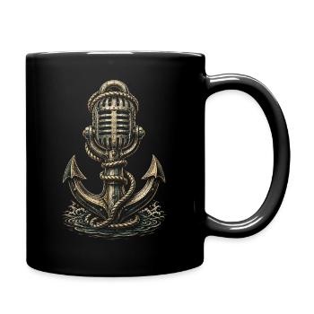 Shanty Chor Seemannslieder - Tasse einfarbig - Schwarz - Rechts
