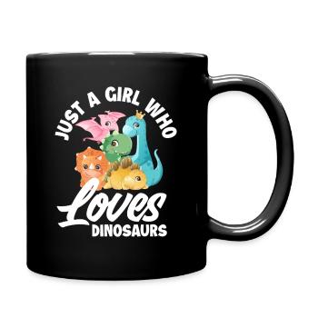 Just a Girl Who Loves Dinosaurs - Full Colour Mug - black - Right