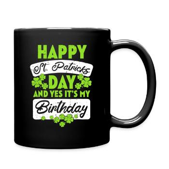 St Patrick Birthday Celebration - Full Colour Mug - black - Right