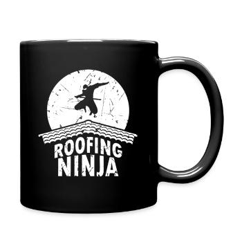 Dach-Ninja-Emblem - Tasse einfarbig - Schwarz - Rechts
