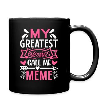 My Greatest Blessings Meme - Full Colour Mug - black - Right