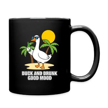 Baisse-toi et bois bonne humeur - Mug uni - noir - Droite