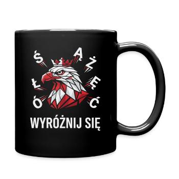 Polen Stolz Weißer Adler Wyróżnij Się - Tasse einfarbig - Schwarz - Rechts