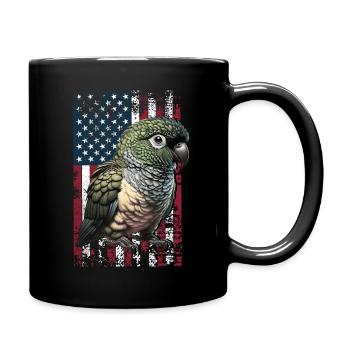 Patagonian Conure US Rock Parakeet - Full Colour Mug - black - Right