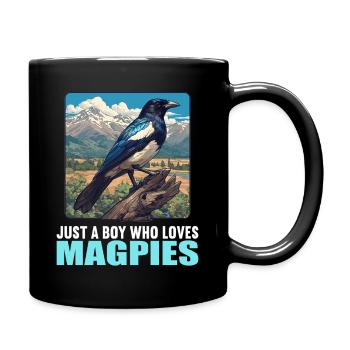 Elstern Elster - Tasse einfarbig - Schwarz - Rechts