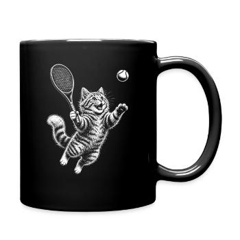 Chat de tennis Joueur de tennis drôle Drôle d’amour - Mug uni - noir - Droite
