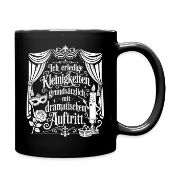 Kleinigkeiten mit dramatischem Auftritt - Tasse einfarbig - Schwarz - Rechts