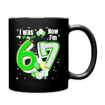 I was 6 Now Im 7 Birthday Shirt Kids 7 Birthday - Mug uni - noir - Droite