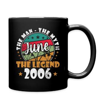 June The Legend 2006 Retro - Full Colour Mug - black - Right