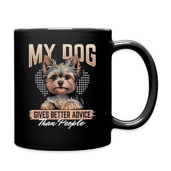 Yorkshire Terrier Yorkie Dog Breed - Full Colour Mug - black - Right