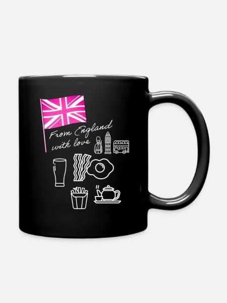 EXANGLIA (Pink + Weiß) - Tasse einfarbig - Schwarz