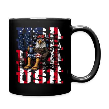  USA Merica Chug Life Stars Stripes And Bad - Tasse einfarbig - Schwarz - Rechts