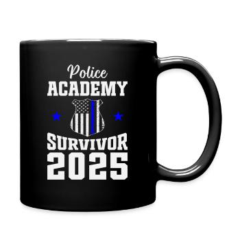  Police Academy Survivor 2025 Graduation Police - Full Colour Mug - black - Right