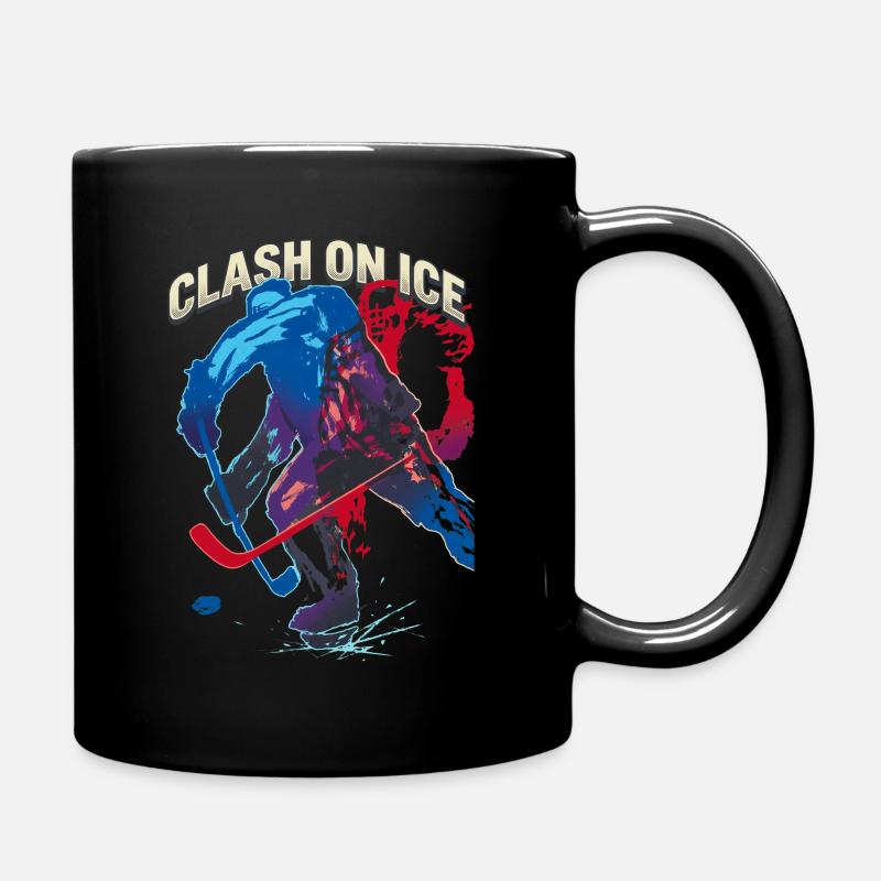 Retro Eishockeyspieler Clash  - Tasse einfarbig - Schwarz