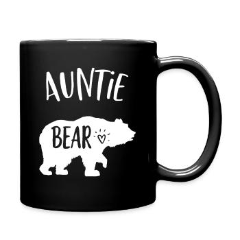 Auntie Bear Silhouette - Full Colour Mug - black - Right