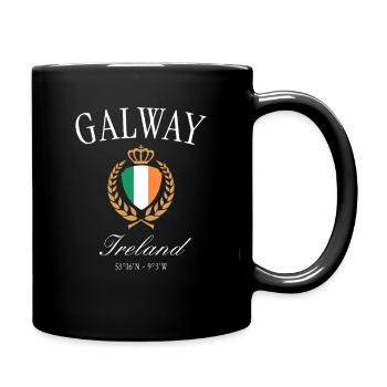 Couronne des armoiries de Galway Ireland – Souvenir de voyage - Mug uni - noir - Droite