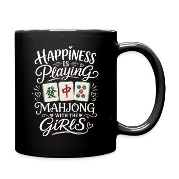 Mahjong Lover Mahjong Spieler Frauen - Tasse einfarbig - Schwarz - Rechts