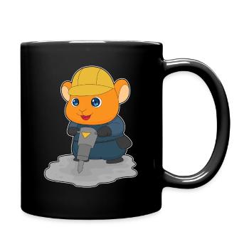 Chantier de construction Hamster Jackhammer - Mug uni - noir - Droite
