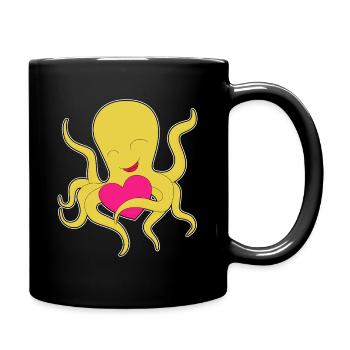 Cœur de pieuvre - Mug uni - noir - Droite