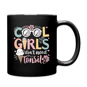 Les filles cool n’ont pas besoin d’amandes - Mug uni - noir - Droite