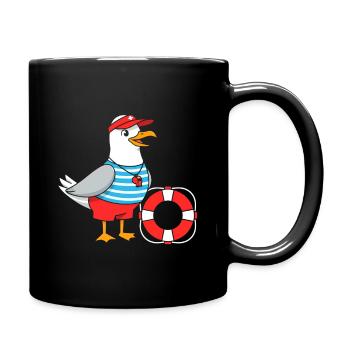 Conception de sauveteurs de mouette - Mug uni - noir - Droite